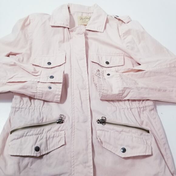 Lilly Aldridge for Velvet Light Pink Utility Lightweight Jacket Multi Pockets - Picture 10 of 11